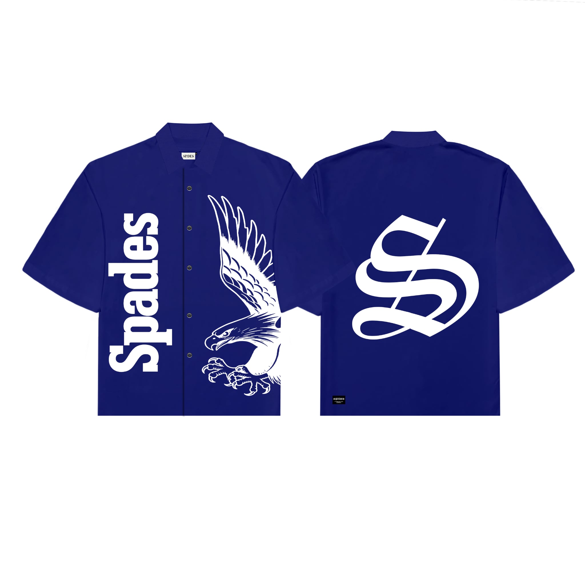 Spades Sky Dominion Boxy Crop Polo